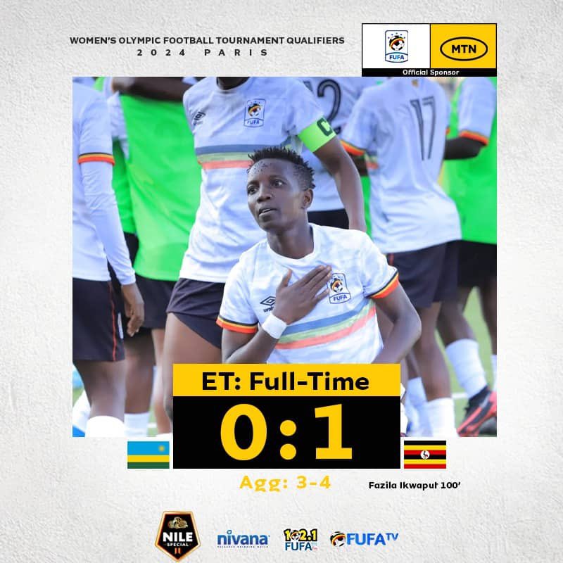 Fazila extra time goal the difference as the Crested Cranes subdue Rwanda
