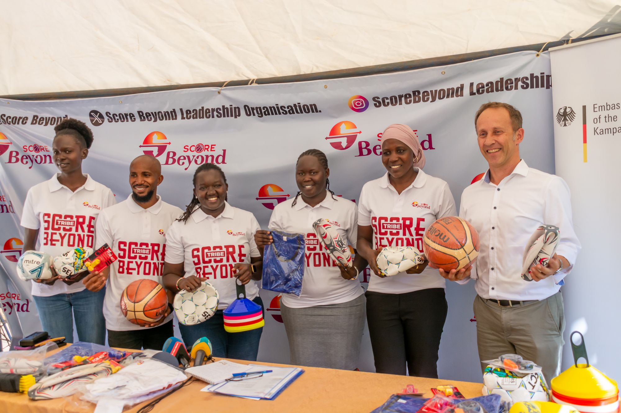 Germany Embassy donates sports equipment to Score Beyond Leadership Organization