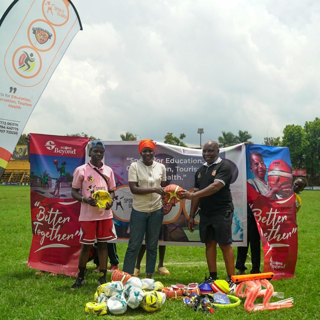 Score Beyond receives equipment from Sports Uganda Limited