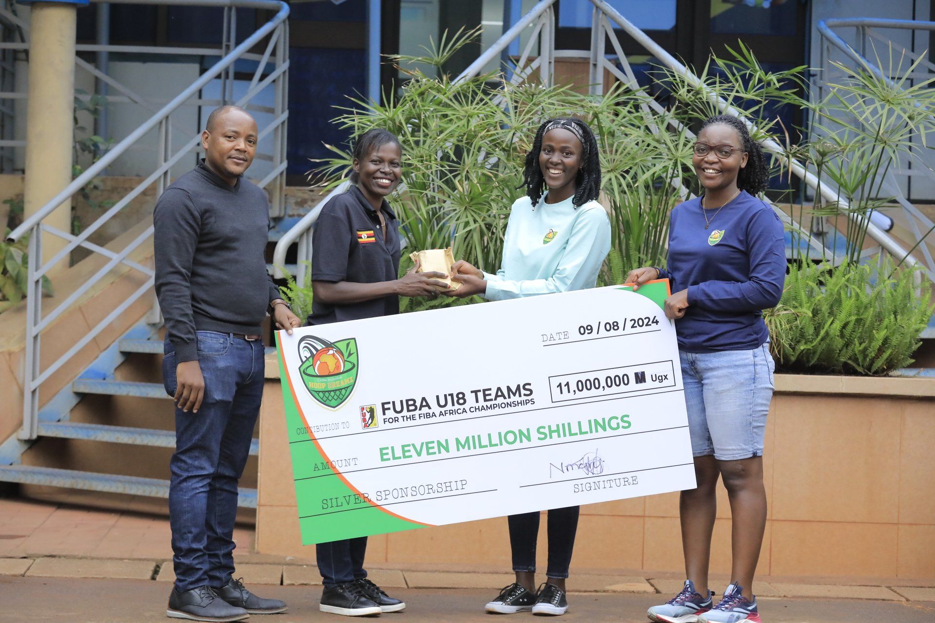 Hoops Dreamz Sponsors FUBA U18 Teams with 11 Million Uganda Shillings